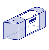 Railway wagon liner for a covered wagon with zipper